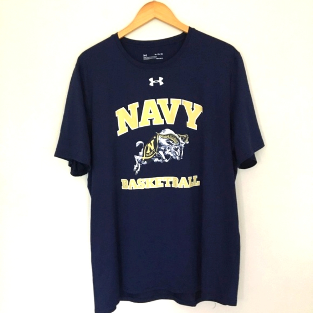 Under Armour HeatGear NAVY Football T-Shirt
